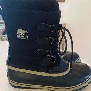 Men's Sorel Waterproof boots removable inner Size 9.5  black